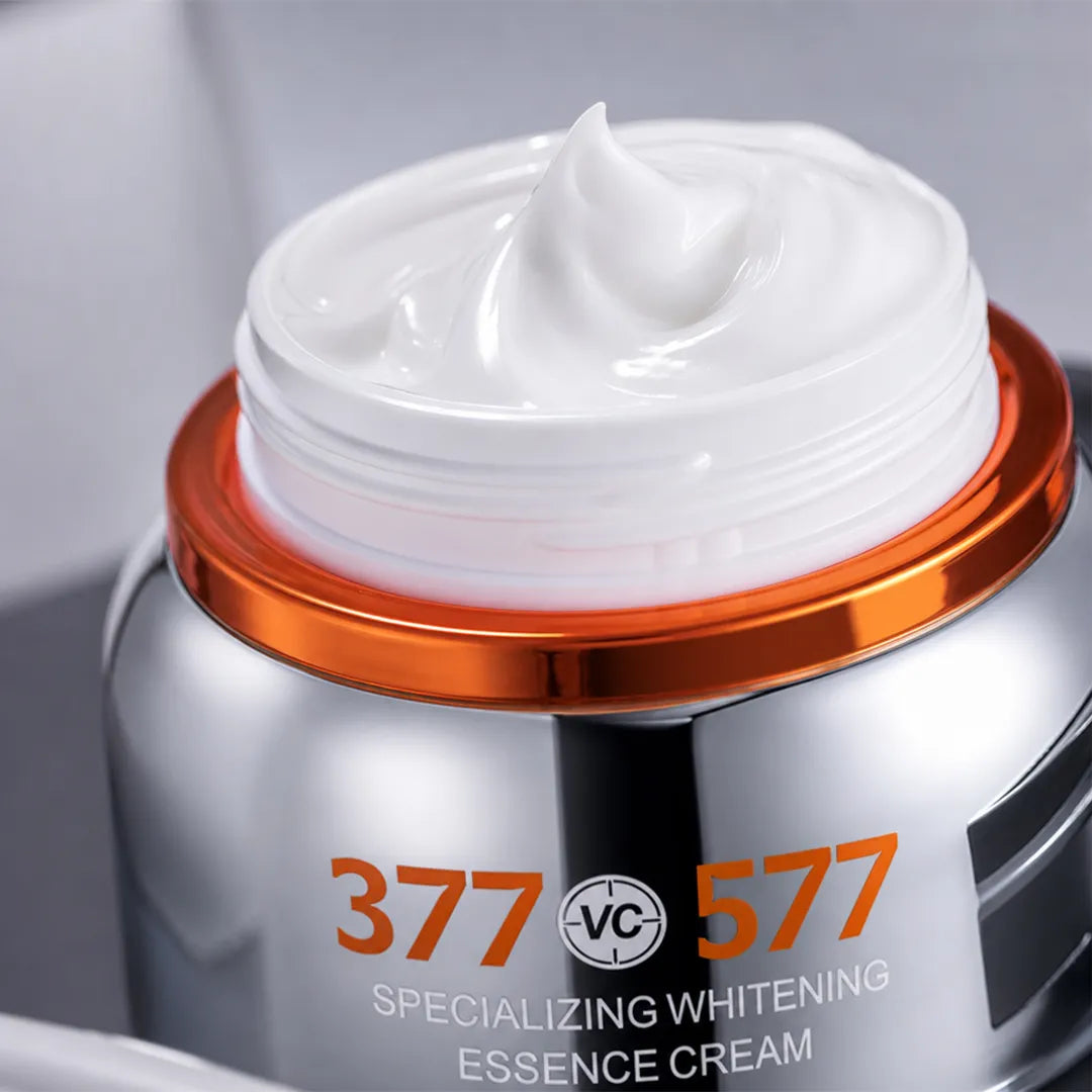 Krem do twarzy Mercilen 377 VC 577 – rozjaśnienie przebarwień, wygładzenie zmarszczek i promienna skóra, 50 g