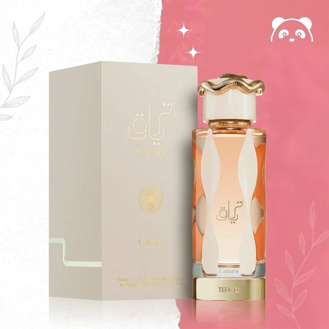 Woda perfumowana unisex Lattafa Teriaq – karmel, skóra i wanilia, 100 ml