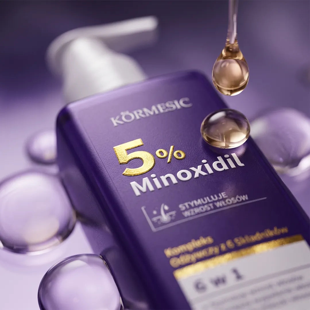 Roztwór do skóry głowy Kormesic 5% Minoxidil – wsparcie wzrostu i gęstości włosów