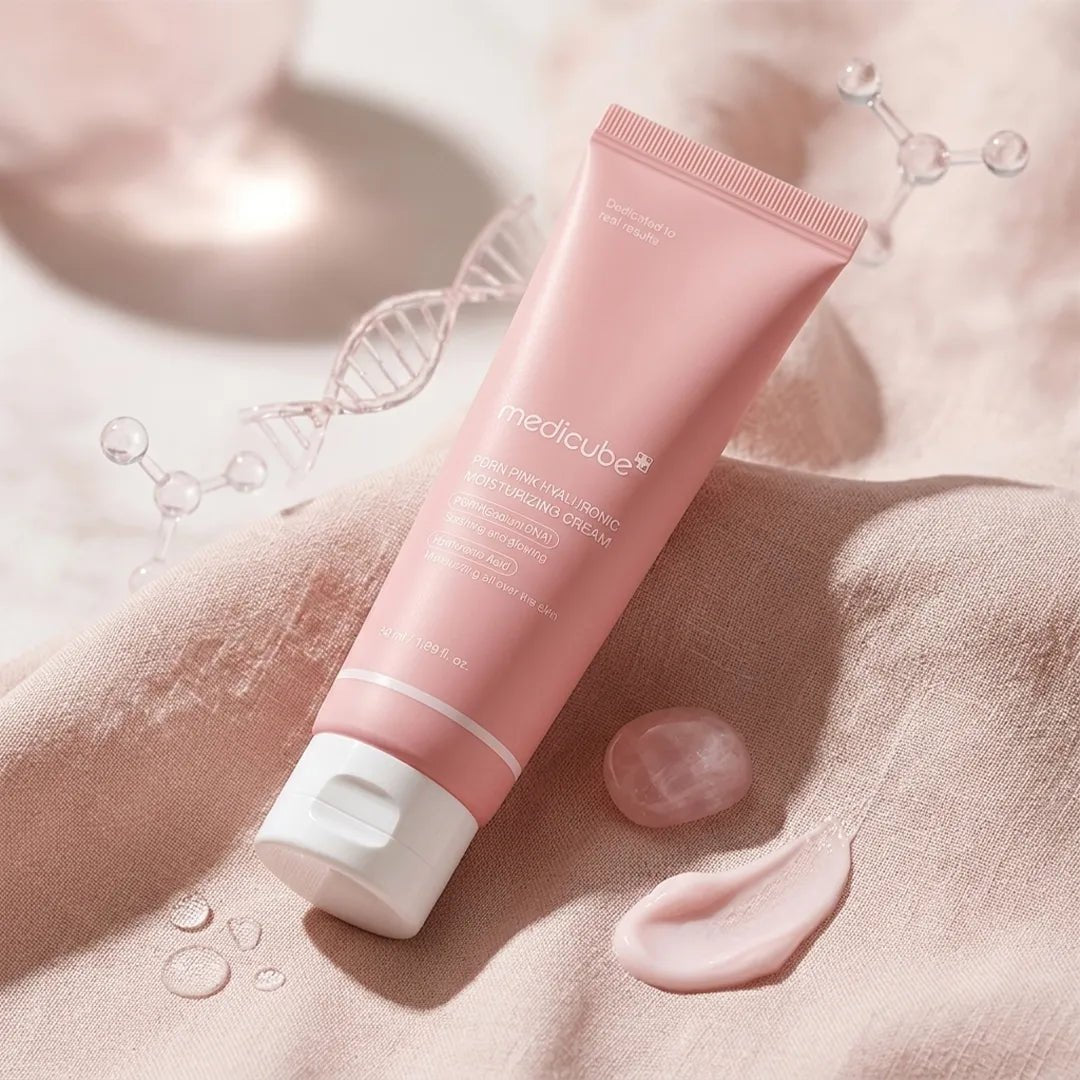 Krem do twarzy Medicube PDRN Pink Hyaluronic Moisturizing Cream – ujędrnienie, nawilżenie i blask, 50 ml