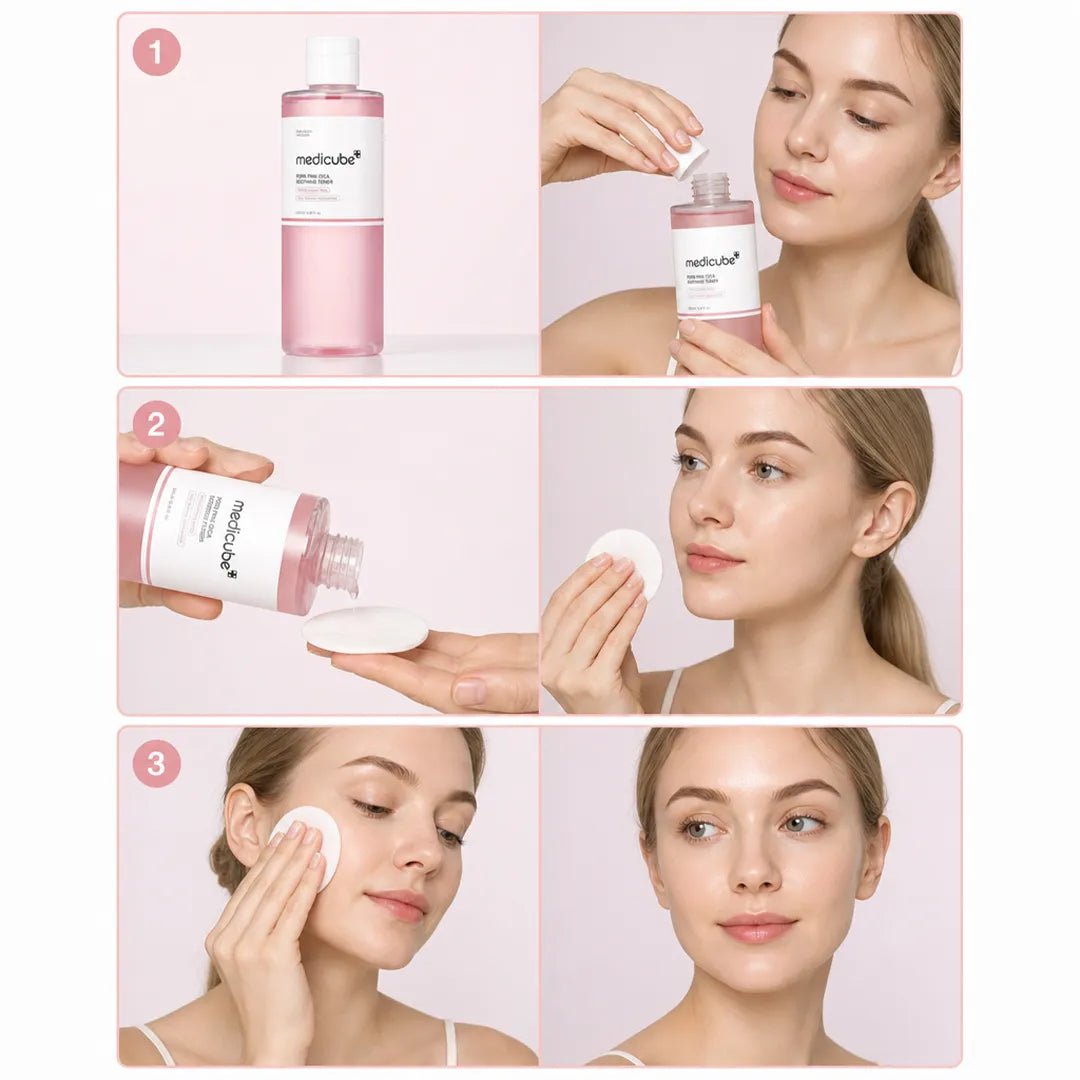 Tonik do twarzy z PDRN i wąkrotą azjatycką Medicube PDRN Pink Cica Soothing Toner – 250 ml