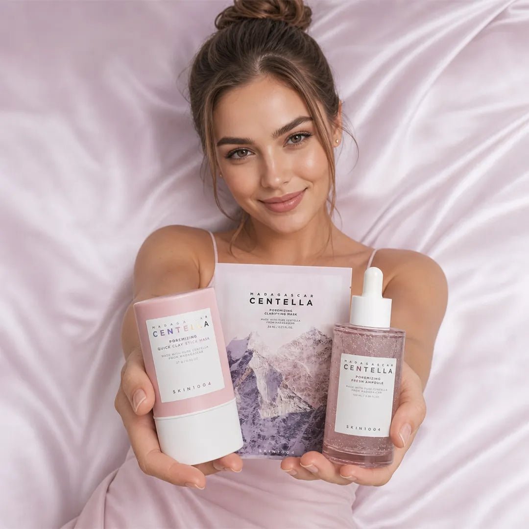 Zestaw do pielęgnacji porów SKIN1004 Madagascar Centella Poremizing 3w1 – serum + maska + maska w sztyfcie