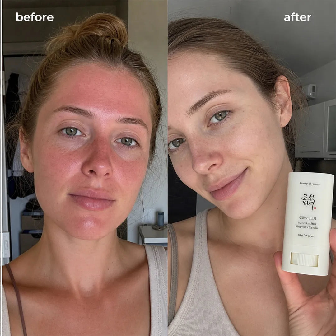 Matowy sztyft przeciwsłoneczny Beauty of Joseon z bylicą i kamelią SPF50+ PA++++ – 18 g