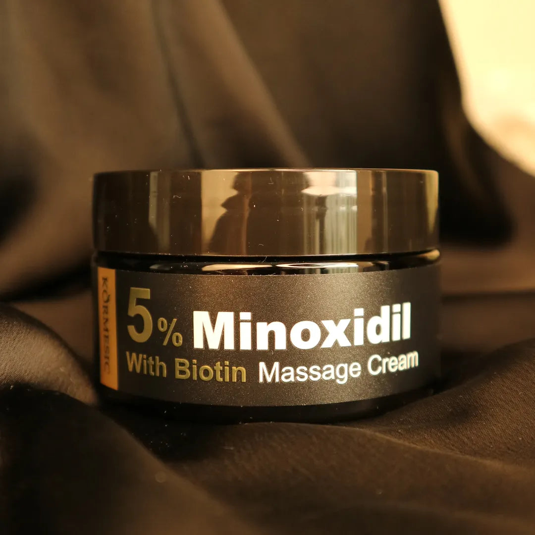 Zestaw przeciw wypadaniu i na porost włosów Kormesic 5% Minoxidil z biotyną 4w1