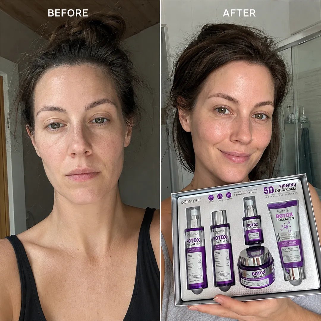 Zestaw do pielęgnacji twarzy Kormesic Botox Collagen 5D – przeciwzmarszczkowa pielęgnacja, 5 produktów