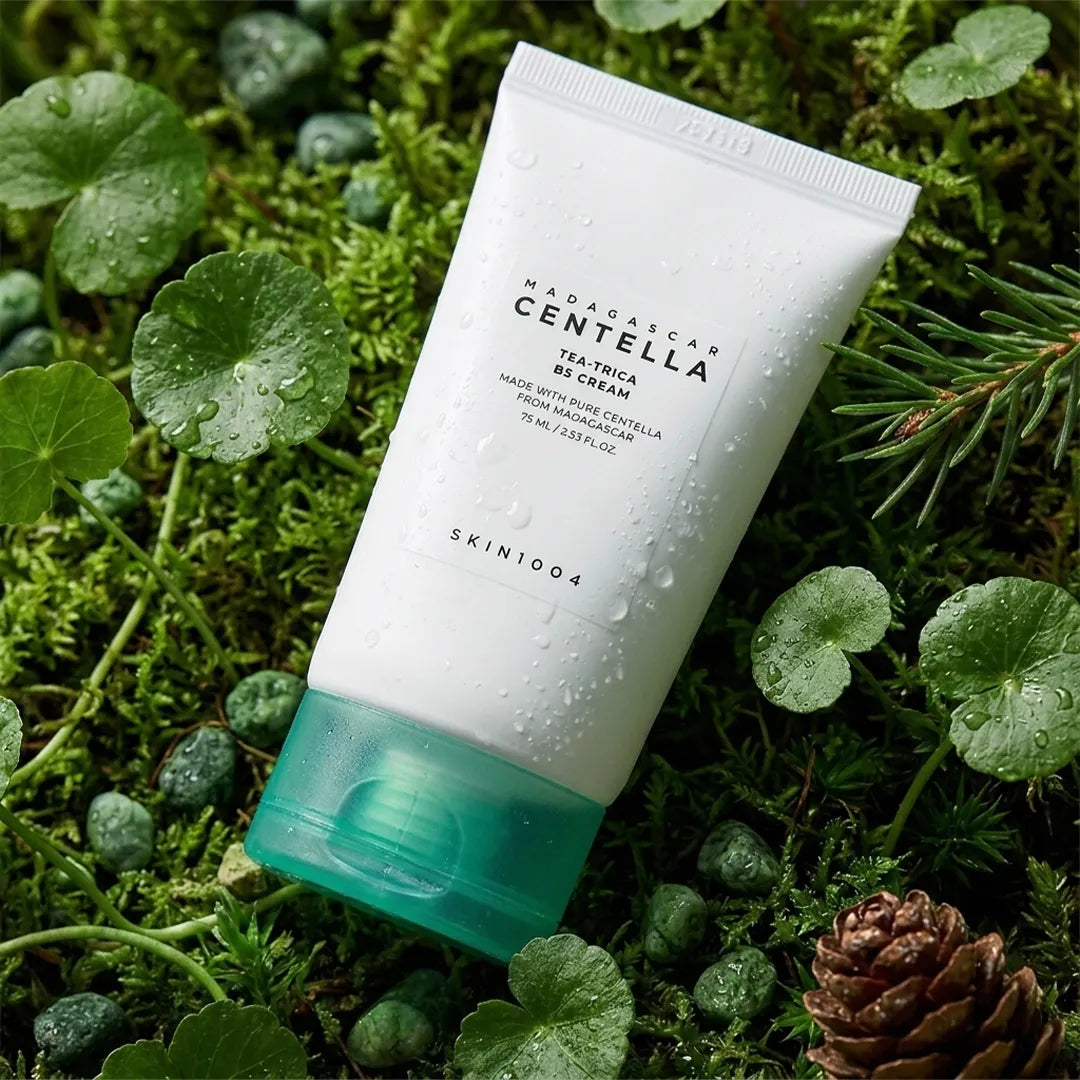 Zestaw do pielęgnacji skóry problematycznej SKIN1004 Tea-Trica 3w1 – serum 100 ml + krem punktowy 20 ml + krem kojący 75 ml