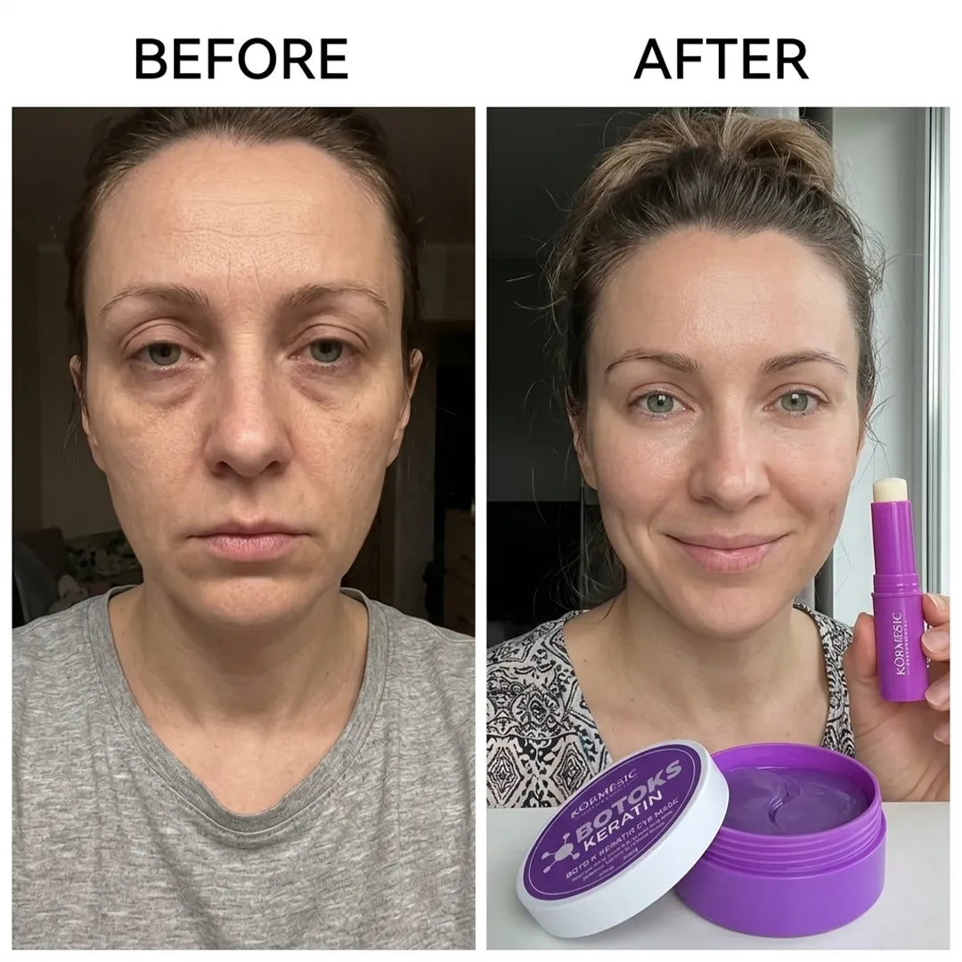 Zestaw pod oczy Kormesic – płatki pod oczy Botoks Keratin 60 szt. + stick pod oczy Botoks Collagen 5 g