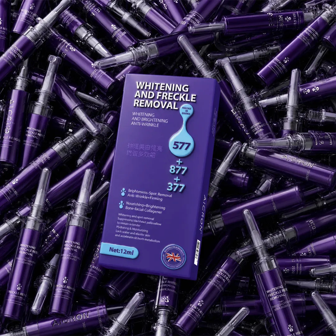 Serum rozjaśniająco-przeciwzmarszczkowe do twarzy 577+877+377 – na przebarwienia, piegi i nierówny koloryt, 12 ml