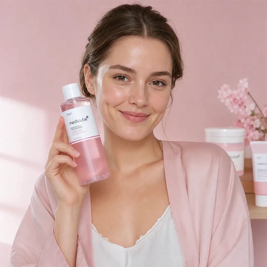Tonik do twarzy z PDRN i wąkrotą azjatycką Medicube PDRN Pink Cica Soothing Toner – 250 ml