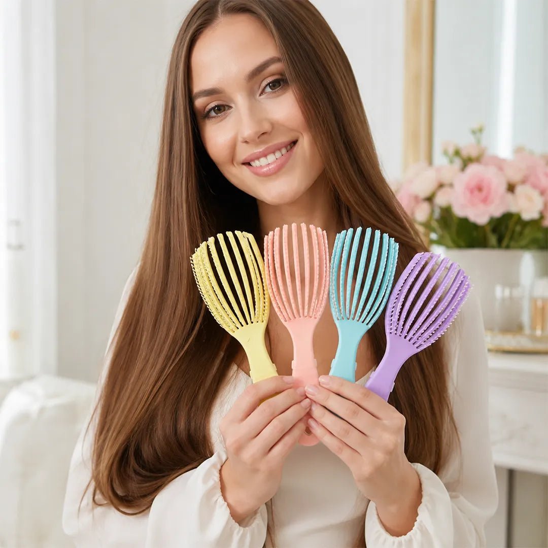 Szczotka do włosów Lina-Liu Beauty – elastyczna szczotka rozczesująca, 4 kolory do wyboru