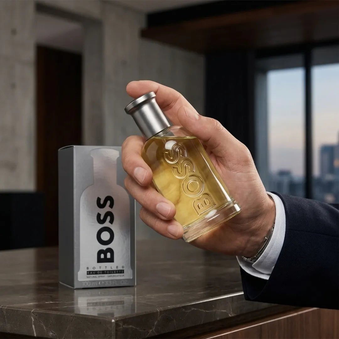 Woda toaletowa męska Boss Bottled – świeżość jabłka, cynamon i drzewna elegancja