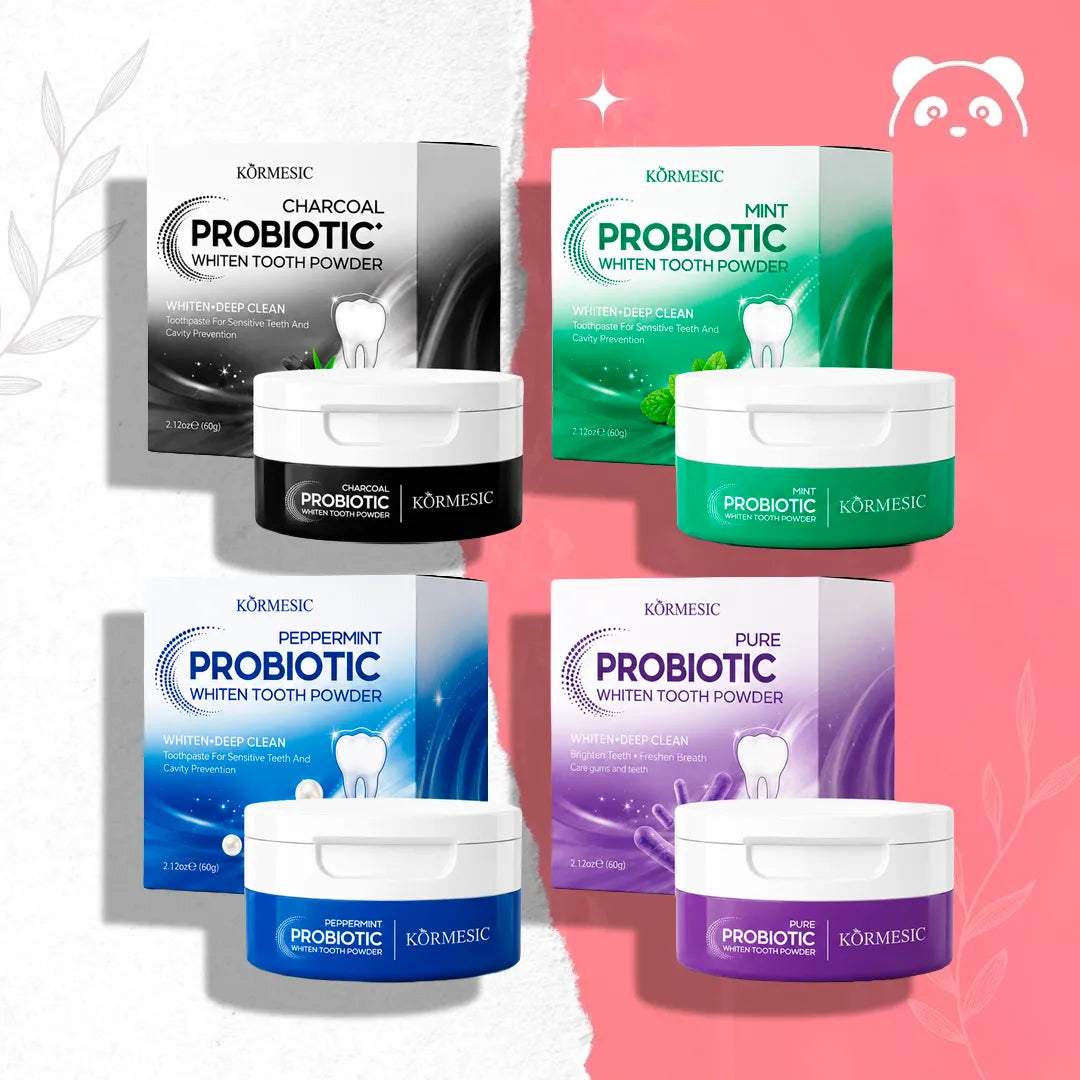 Proszek do wybielania zębów Kormesic Probiotic – 4 warianty do wyboru