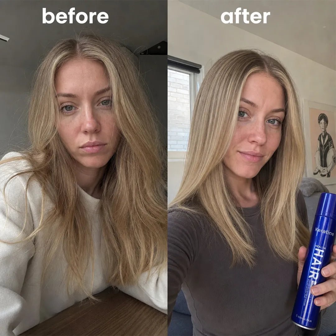 Lakier do włosów z keratyną i kolagenem Keratine Health Hair – elastyczne utrwalenie, 420 ml