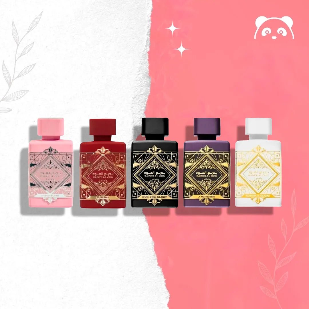 Lattafa Badee Al Oud Collection – zestaw perfum miniatury 5×5 ml - Zestawy perfum