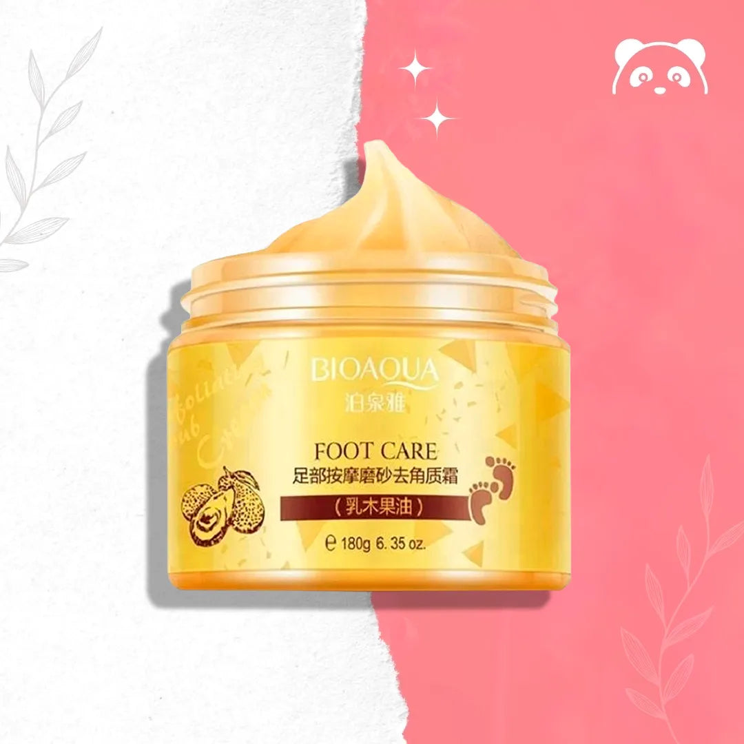 BIOAQUA Shea Butter – krémový peeling na nohy s bambuckým máslem 180 g