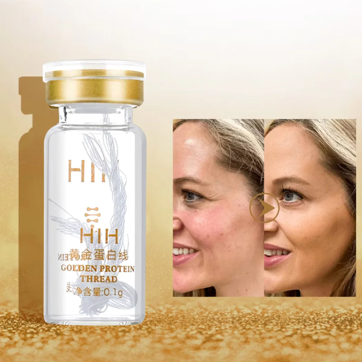 Kolagenowe Nici HIH 4D Lift | Zestaw 8 słoiczków + GRATIS LOTION BOTОX COLLAGEN 120 ML
