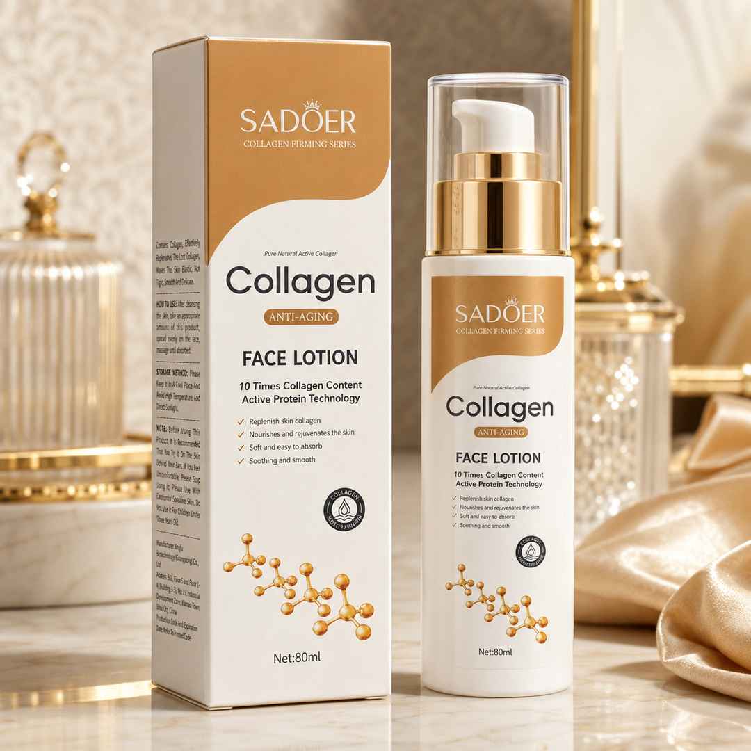 Lotion do twarzy z kolagenem SADOER – intensywna regeneracja i nawilżenie skóry 80 ml
