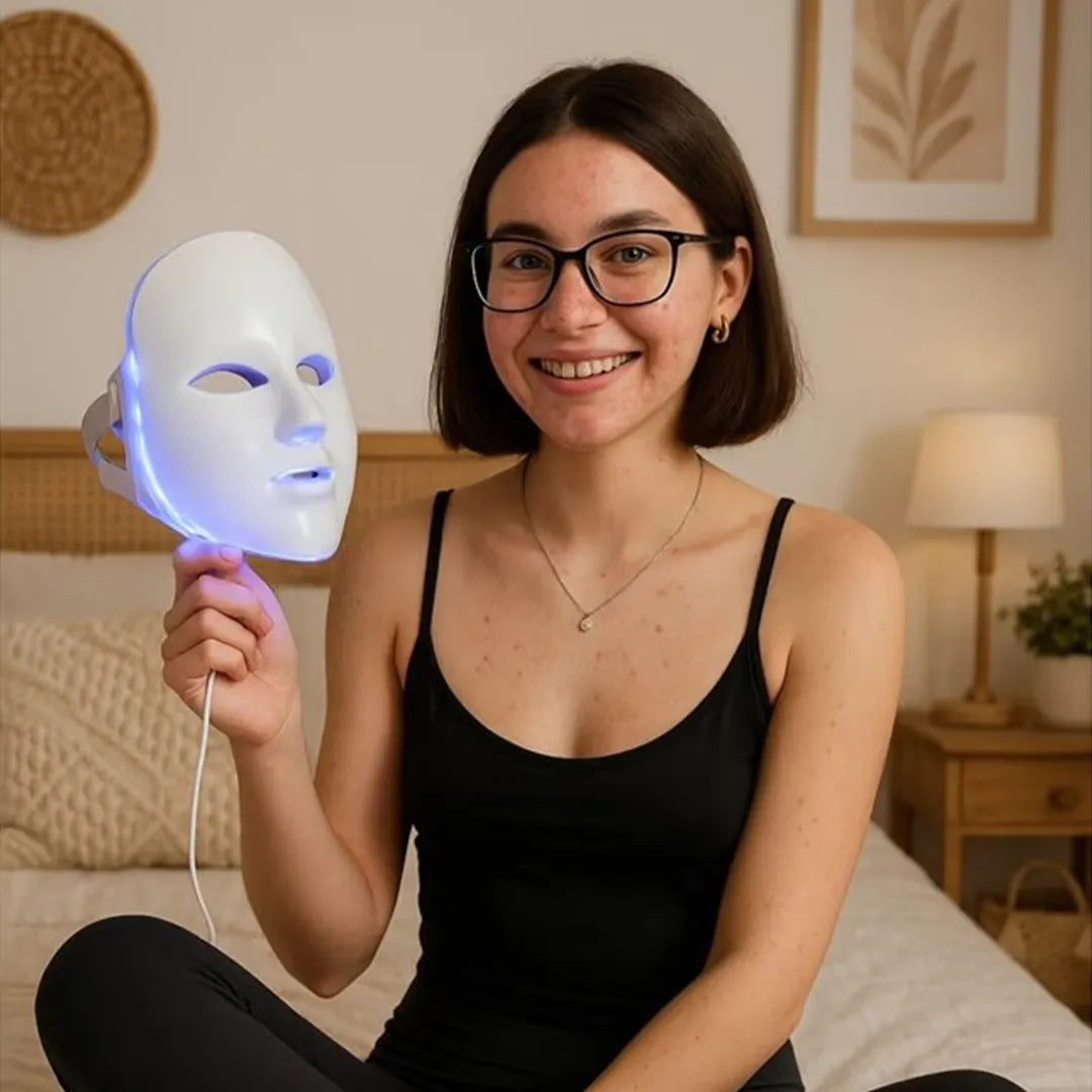 Maska LED do fototerapii twarzy 7-kolorowa – domowe spa przeciw niedoskonałościom