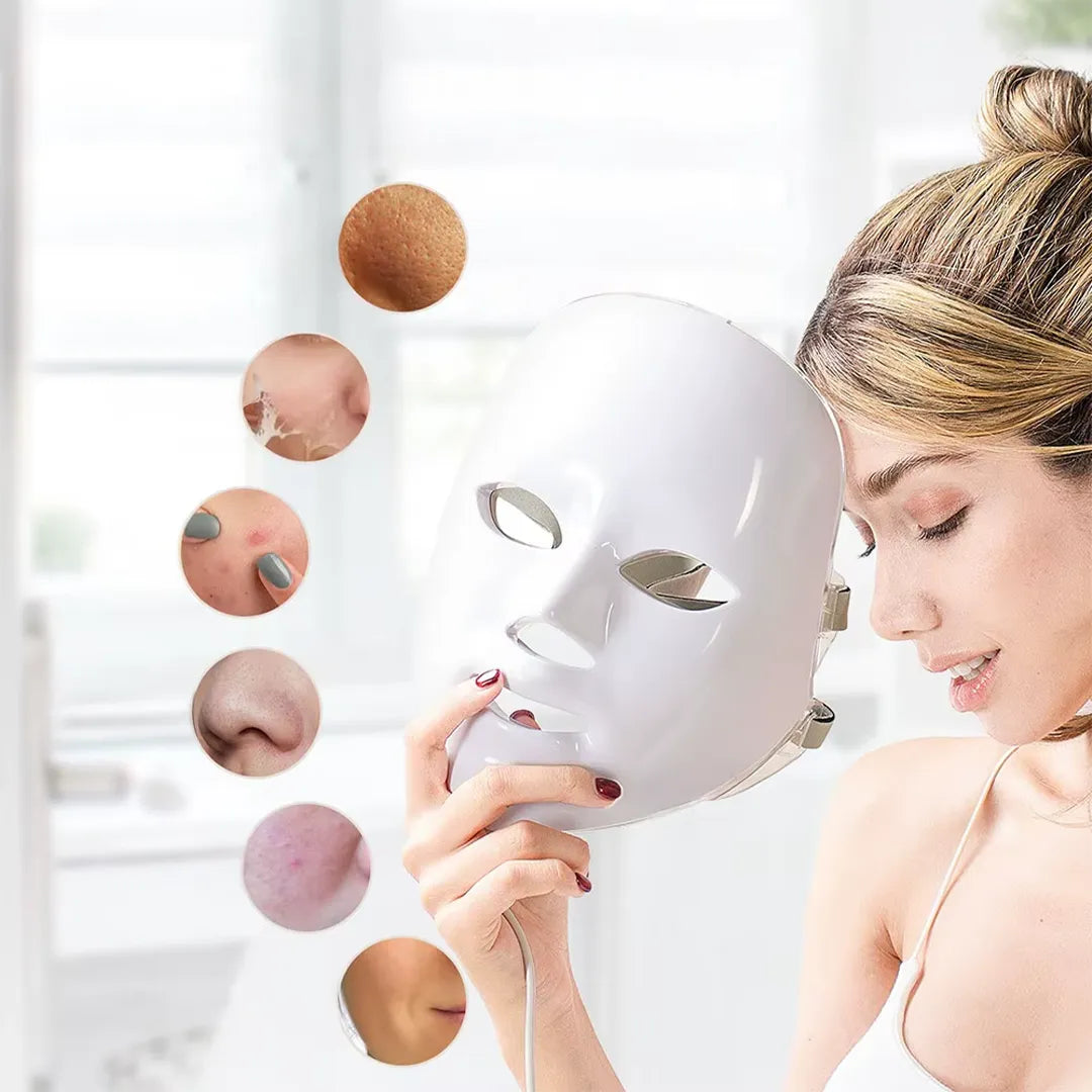 Maska LED do fototerapii twarzy 7-kolorowa – domowe spa przeciw niedoskonałościom
