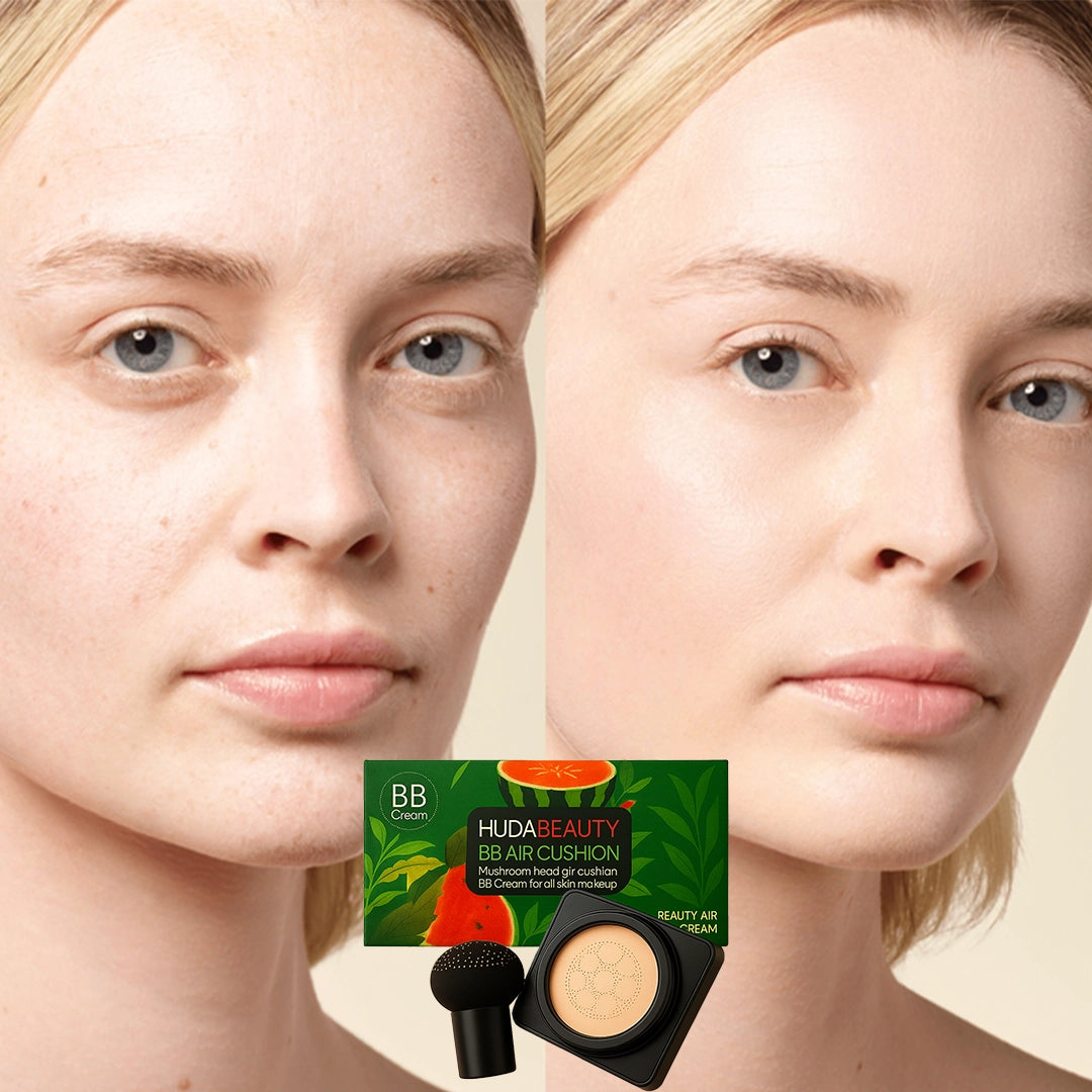 Podkład BB w poduszce (cushion) z gąbką „mushroom” – Watermelon Huda Beauty