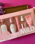 Zestaw do higieny intymnej — 5 produktów (wash 130 ml, spray 50 ml, serum 30 ml, gel 20 g, lotion 30 g)