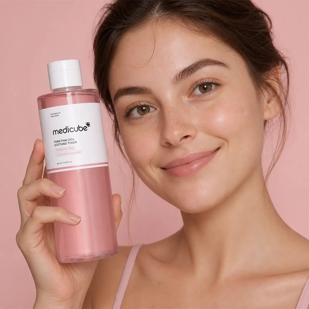 Tonik do twarzy z PDRN i wąkrotą azjatycką Medicube PDRN Pink Cica Soothing Toner – 250 ml