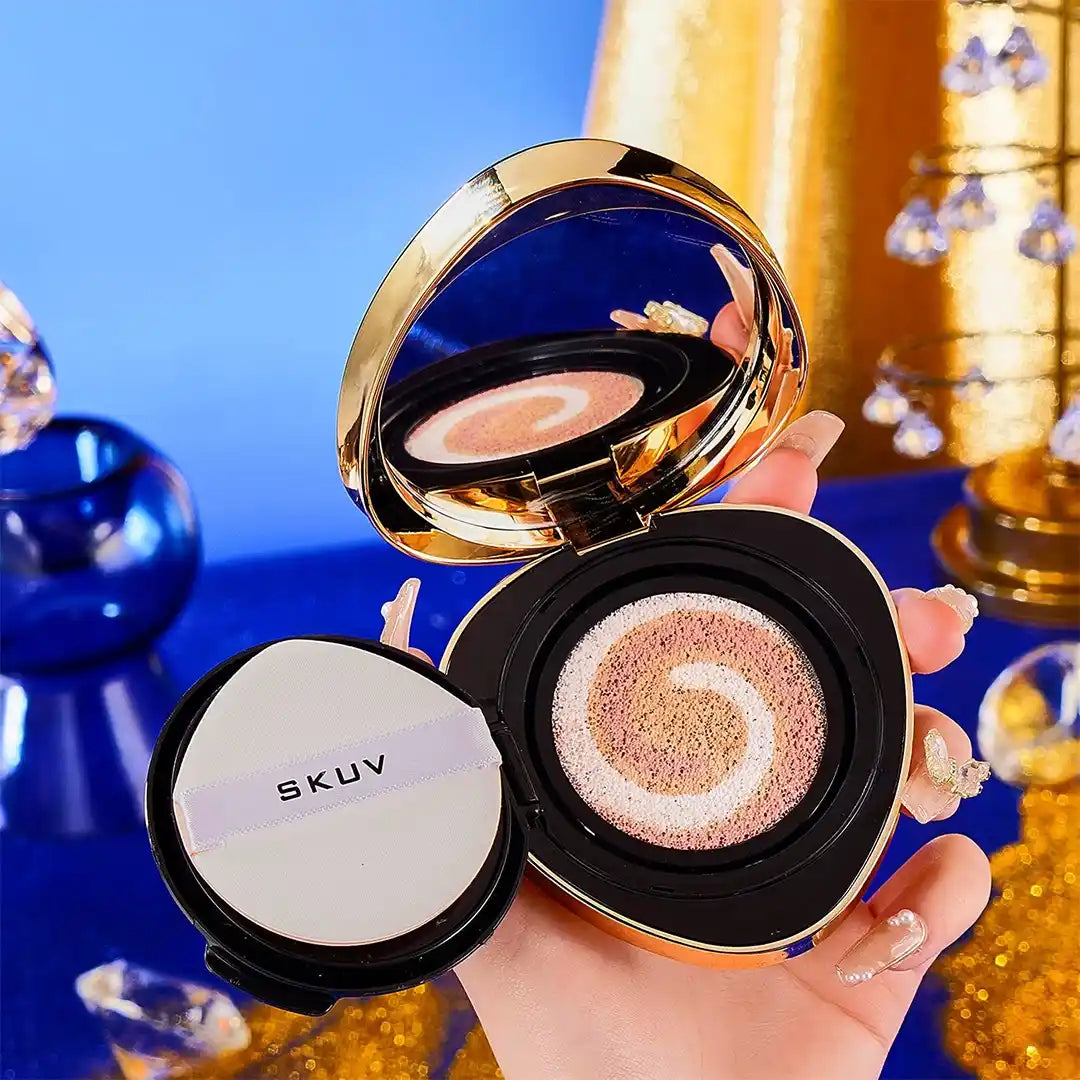 Cushion z lusterkiem, gąbeczką do aplikacji i dodatkowym wkładem + tusz w prezencie🎁