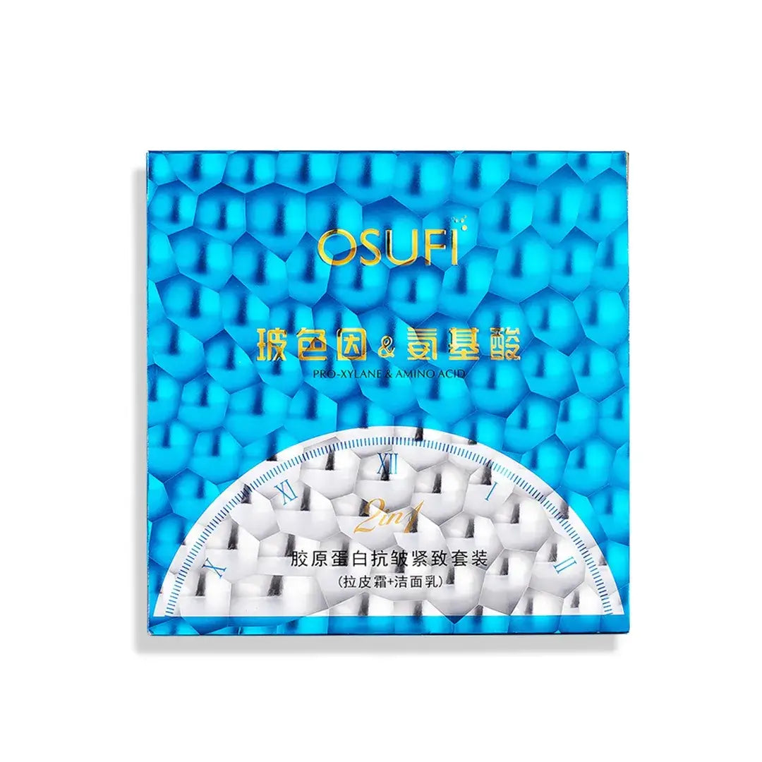 Zestaw liftingująco-wygładzający zmarszczki 2 w 1 (żel oczyszczający + krem liftingujący) — OSUFI