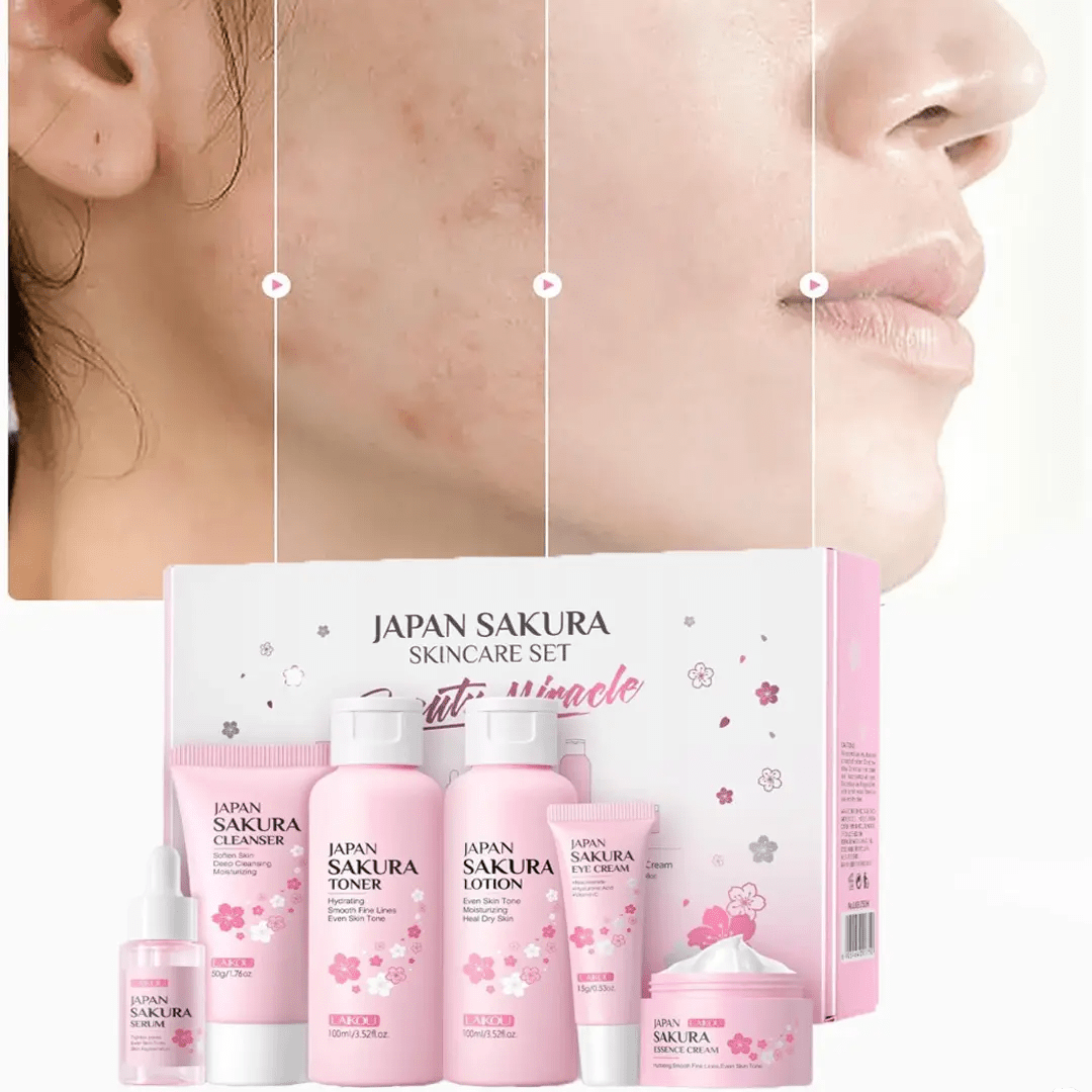 Pflegeset Japan Sakura – 6-teiliges Set für das Gesichtshaut