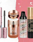 4-in-1-Set für elegantes Schminken – Wimperntusche, Grundierung, BB-Kissen, Abdeckstift