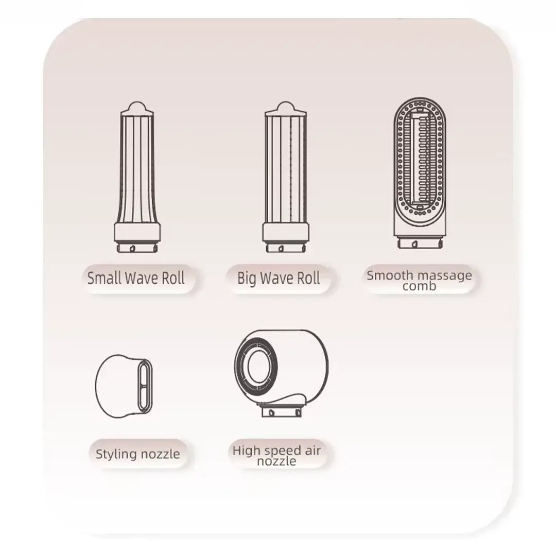 Profesjonalny wielofunkcyjny suszarko-styler do włosów — suszy, stylizuje, kręci, prostuje