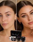 Eyeliner żelowy Miss Royal Long Wear Gel Eyeliner – wodoodporna kreska, 2 kolory + 2 pędzelki