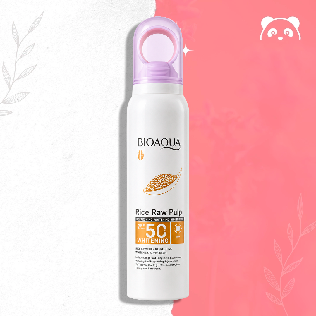 Spray przeciwsłoneczny do twarzy i ciała BIOAQUA Rice Raw Pulp SPF 50  150 ml