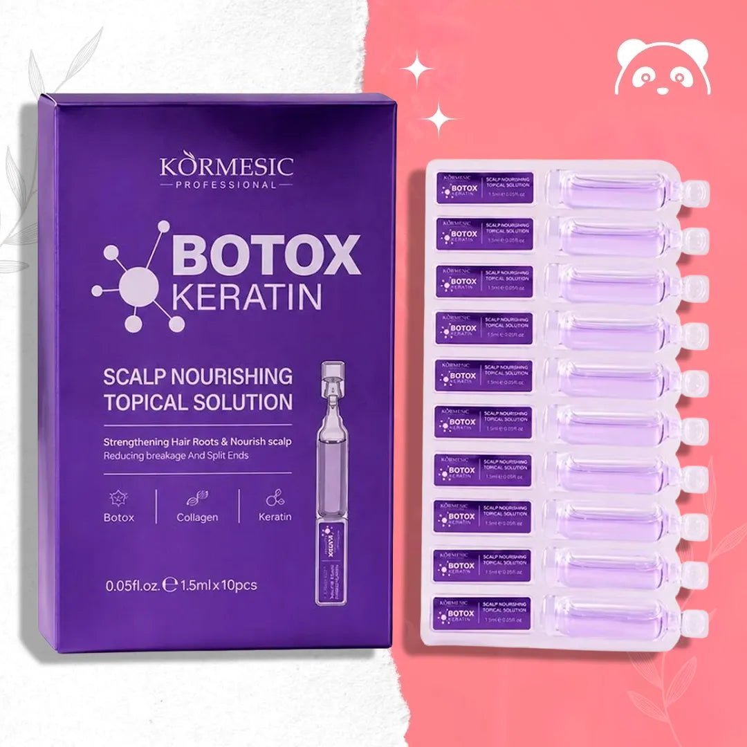 Kuracja do skóry głowy Botox Keratin – ampułki wzmacniające cebulki włosów 10 × 1,5 ml