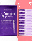 Kuracja do skóry głowy Botox Keratin – ampułki wzmacniające cebulki włosów 10 × 1,5 ml