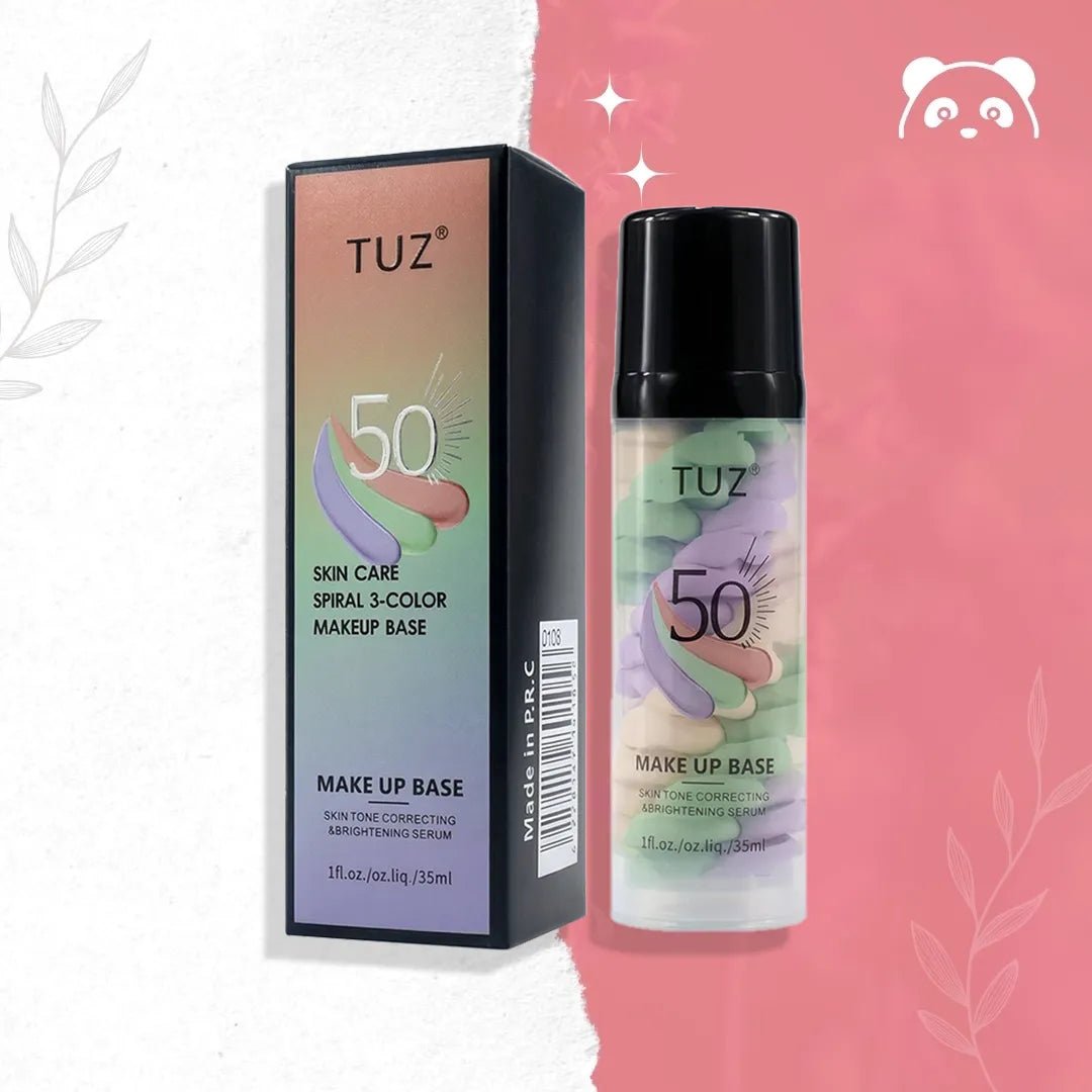 Baza pod makijaż 3-kolorowa TUZ SPF 50 – wyrównanie kolorytu i glow efekt