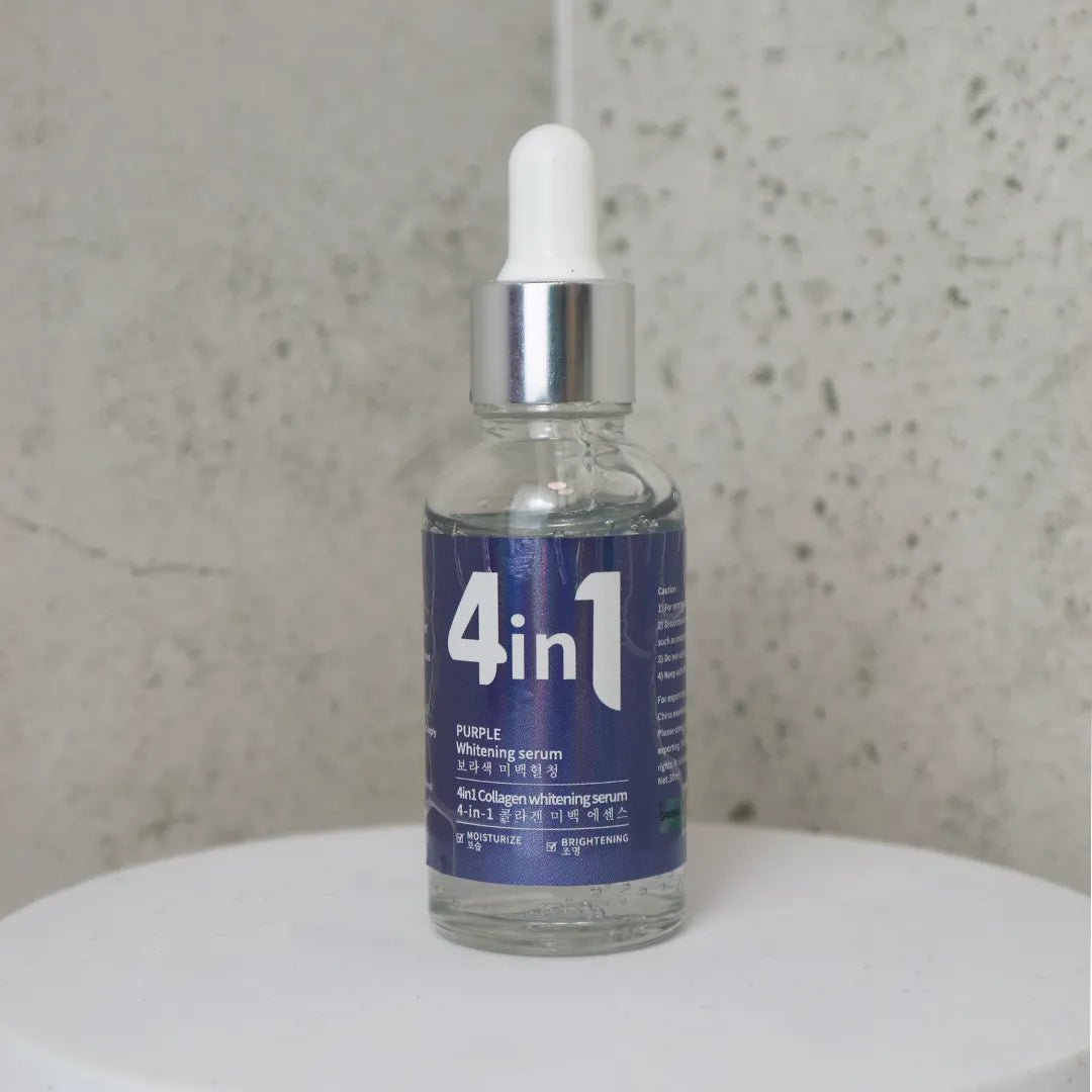 Zestaw do pielęgnacji twarzy 5w1 Purple Whitening – pianka, tonik, esencja, serum i krem