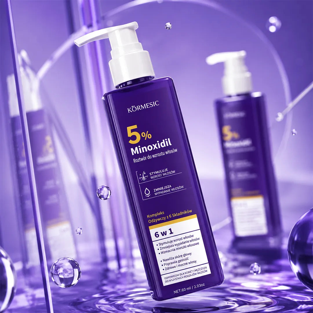 Roztwór do skóry głowy Kormesic 5% Minoxidil – wsparcie wzrostu i gęstości włosów