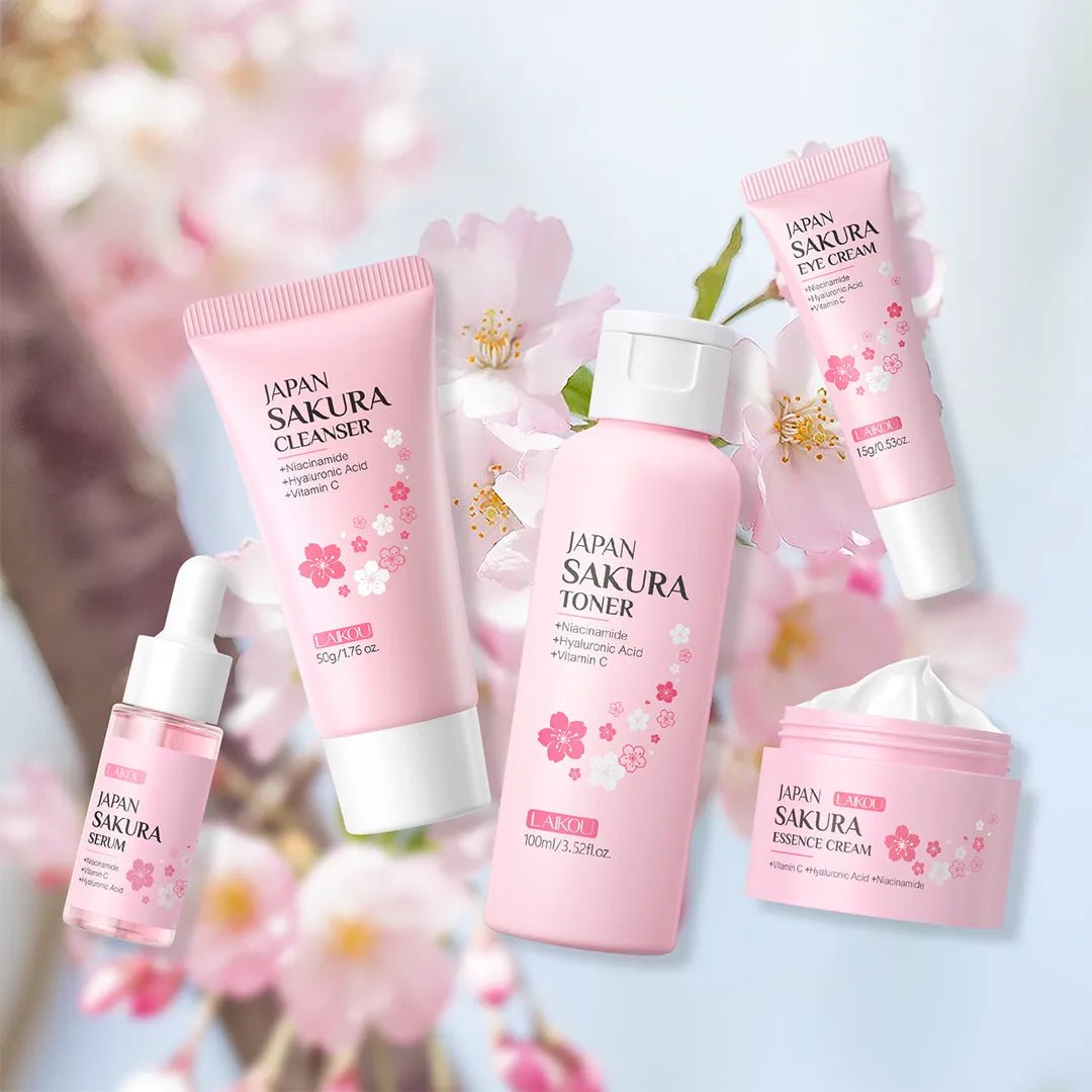 Japan Sakura Skincare Set – 6-piece facial skincare set – AzjaSklep