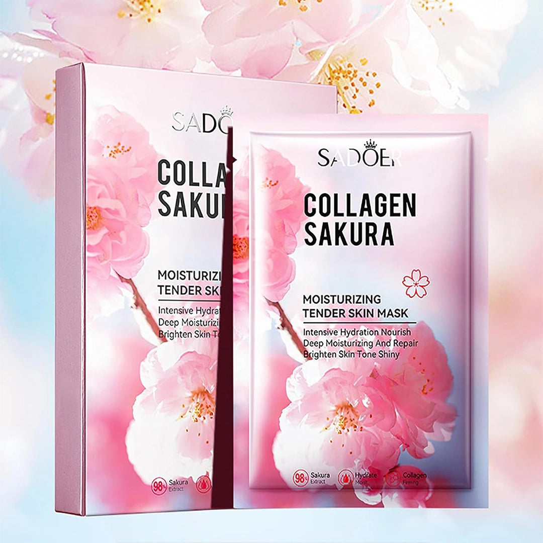 Zestaw 3w1 Collagen Sakura do Pielęgnacji Skóry SADOER