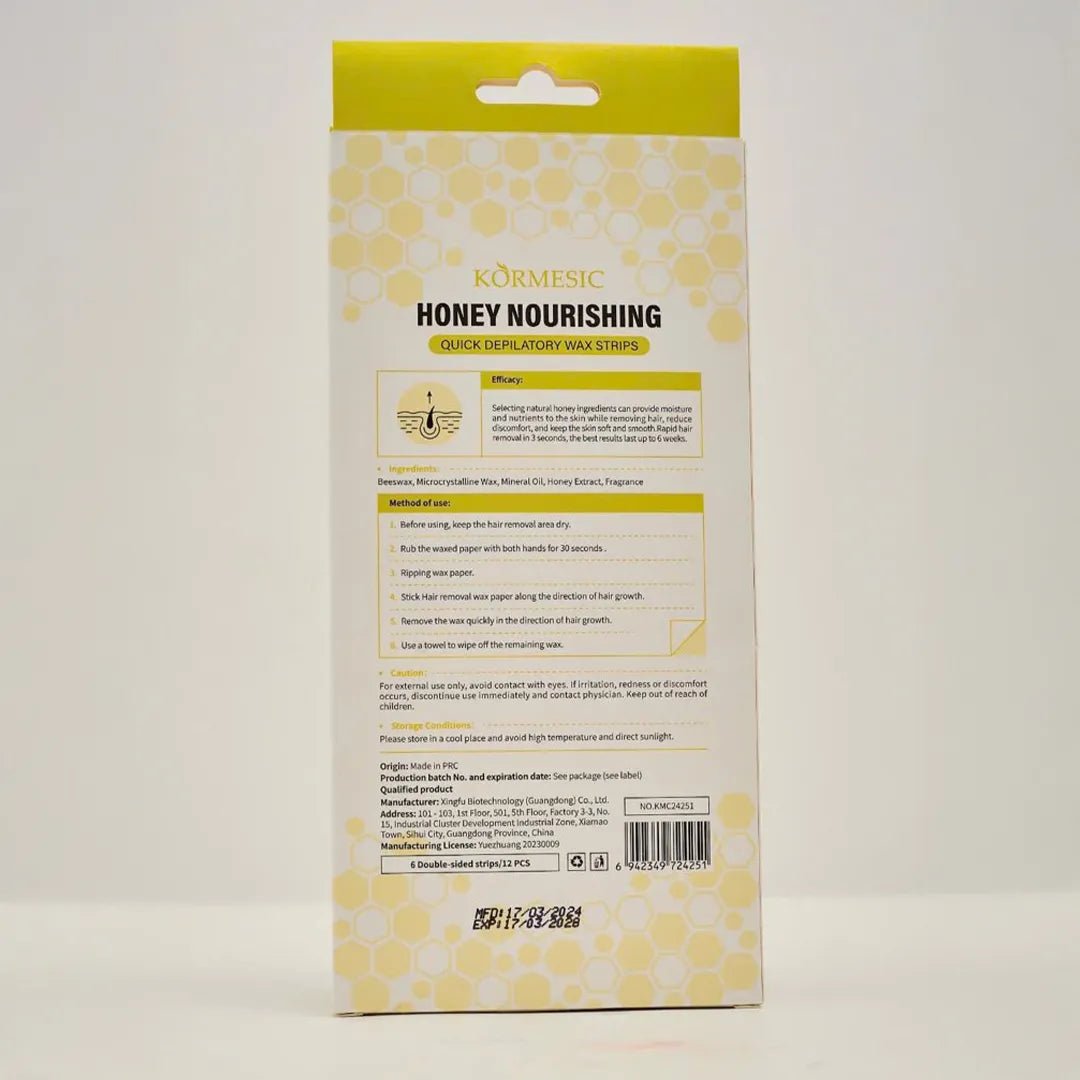 Woskowe paski do depilacji z miodem – 12 szt.