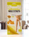 Woskowe paski do depilacji z miodem – 12 szt.
