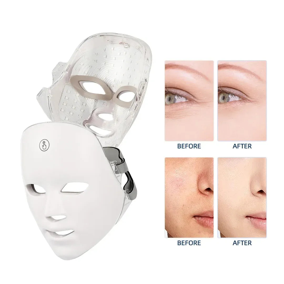 Maska LED do fototerapii twarzy 7-kolorowa – domowe spa przeciw niedoskonałościom