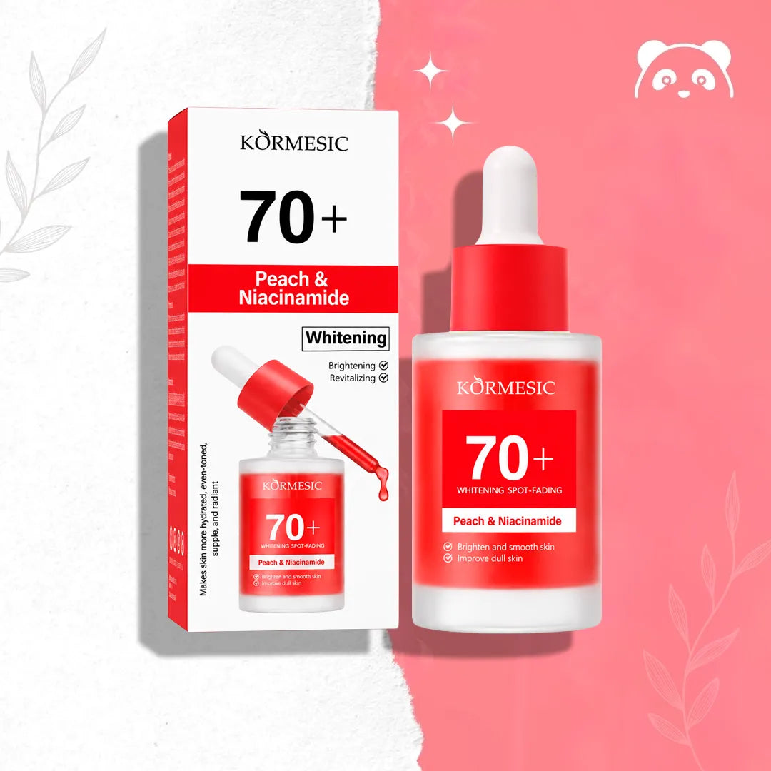 Serum rozjaśniające do twarzy z brzoskwinią i niacynamidem Kormesic 70+