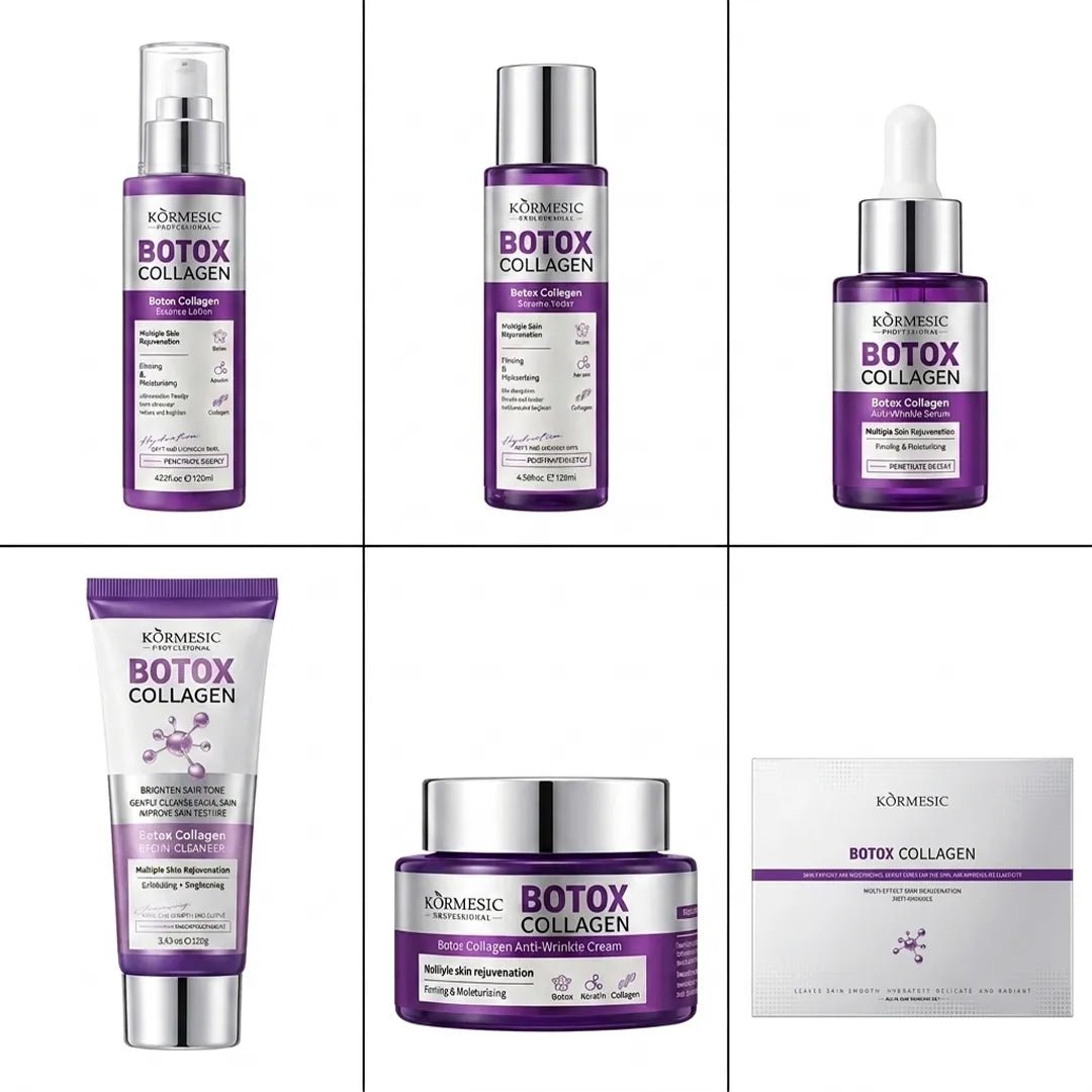 Zestaw do pielęgnacji twarzy Kormesic Botox Collagen 5D – przeciwzmarszczkowa pielęgnacja, 5 produktów