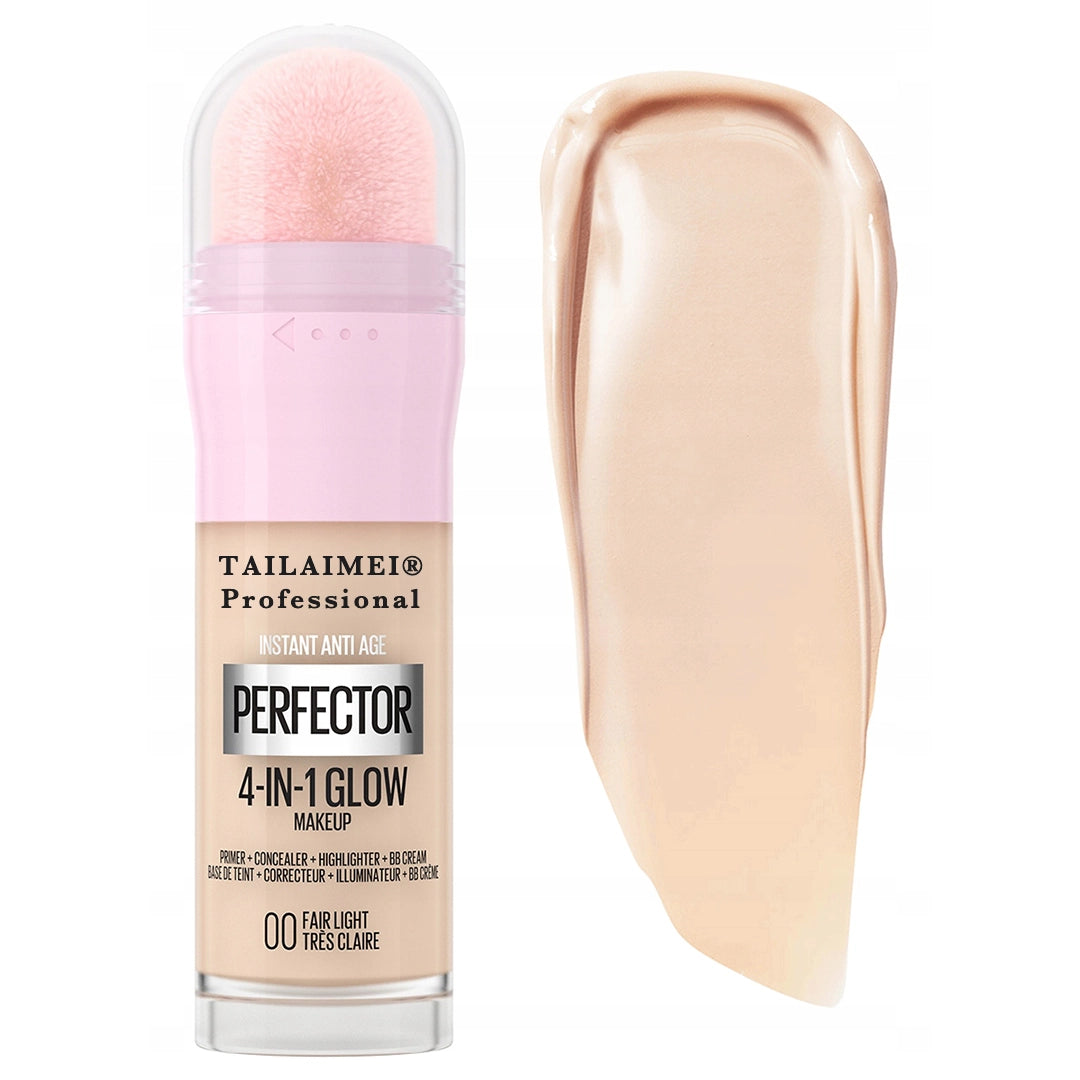 Sada 4v1 pro elegantní líčení – řasenka, podkladová báze, BB cushion a korektor