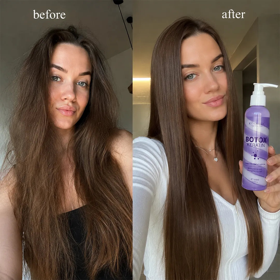 Lotion do włosów Kormesic Botox Keratin – wygładzenie, nawilżenie i regeneracja, 200 ml