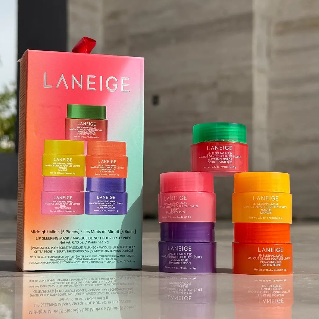Zestaw masek do ust Laneige Midnight Minis – 5 aromatycznych odżywczych mini masek