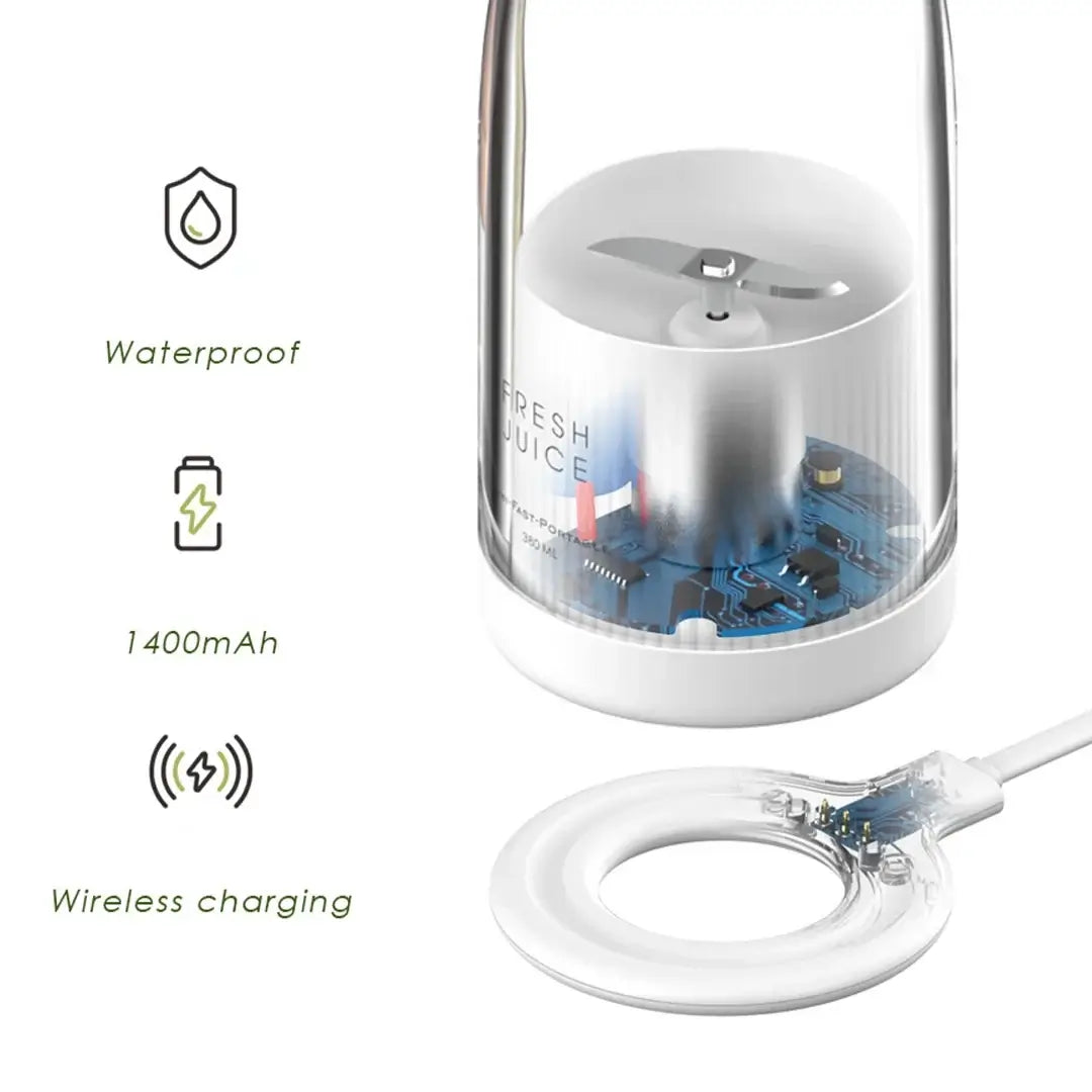 Blender przenośny do smoothie 380 ml – ładowanie bezprzewodowe