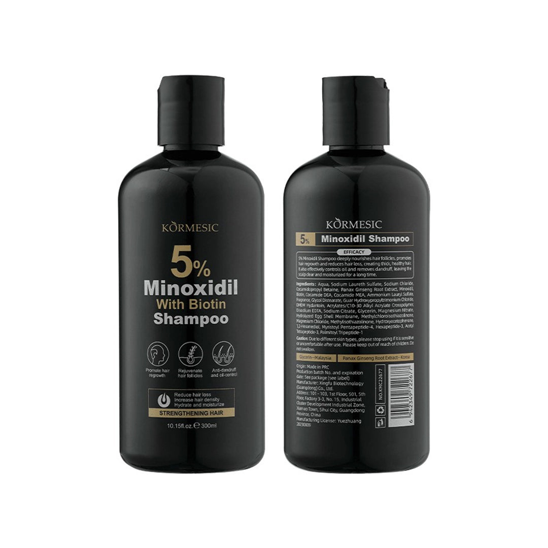 Zestaw przeciw wypadaniu włosów z minoksydylem 5% Kormesic (szampon + maska + serum)